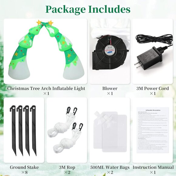 ⚡8.2FT Christmas Inflatables with Built-in LED Light Yard Outdoor Decorations - Picture 5 of 13